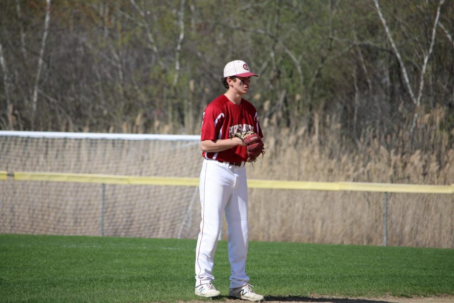 Myles Sargent playing shortstop in 2019