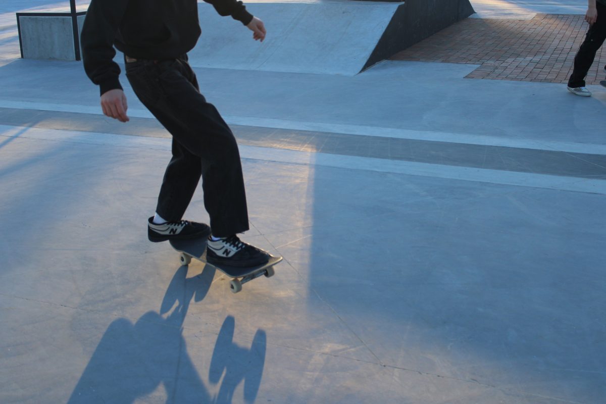 Jesse Court, skateboarding at the new skatepark