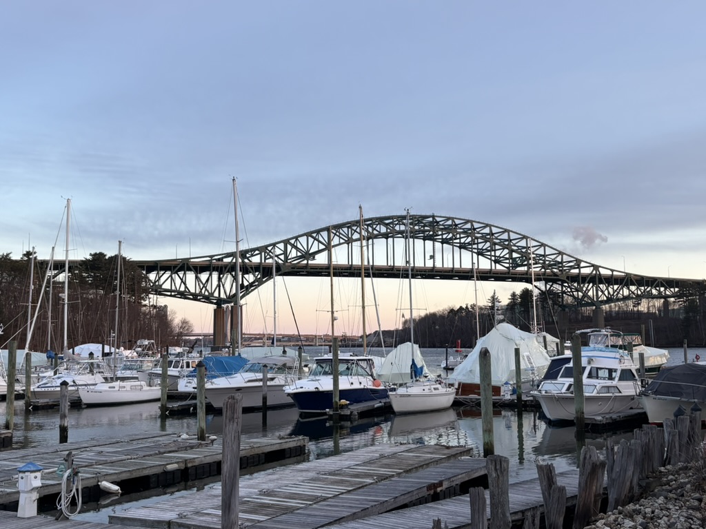 Piscataqua River Bridge [I-95] taken,  March 24, 2026, in South Eliot, Maine.