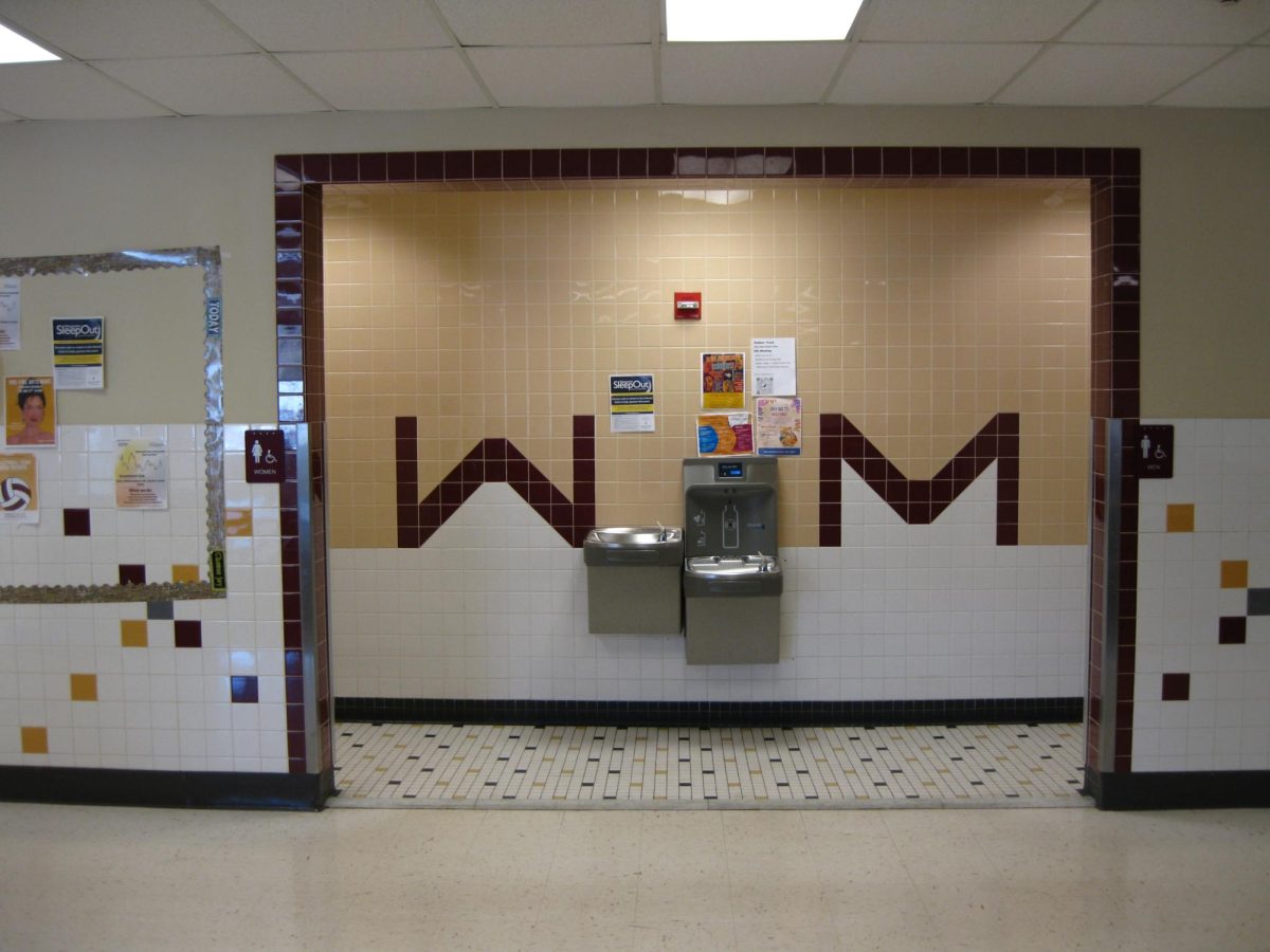 Student bathrooms at Portsmouth High School.